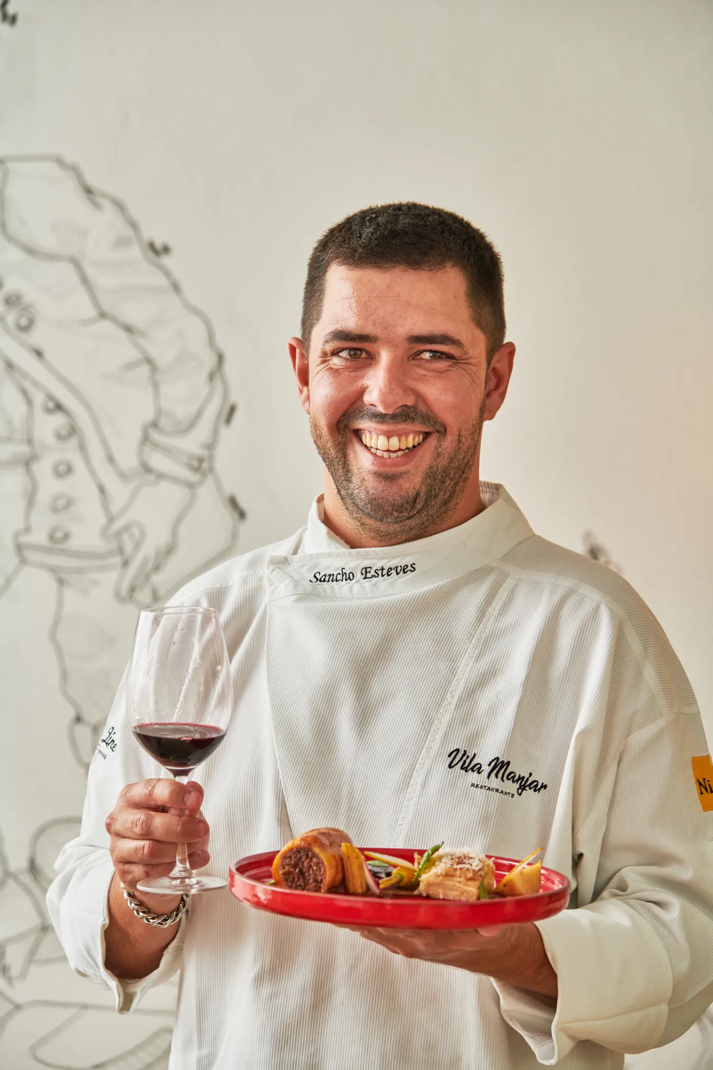 Sancho Esteves — Wellington de cabrito com texturas de pera Rocha e legumes baby